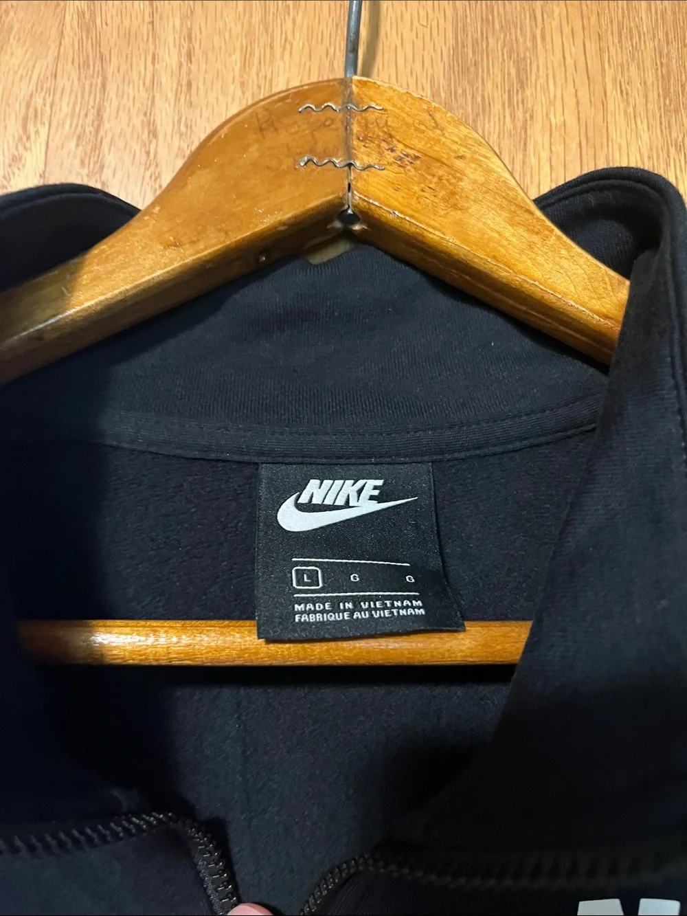 Nike Black Crop Top Zip-Front Pullover